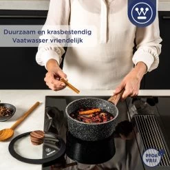 Westinghouse Steelpan Inductie - Ø 20 Cm - Zwart Marmer - Speciale Editie -Keuken Verkoop 1200x1200 859