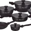 Royal Swiss® Pannenset - 33 Delig - Keramisch - Inductie - Afneembare Handgrepen - Geschikt Voor Oven - Zwart -Keuken Verkoop 1200x450