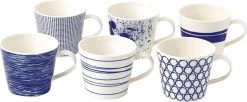Royal Doulton Pacific - 6x Mok / Beker - Porselein - Wit / Blauw - 450 Ml - Set Van 6 Mokken 19 Royal Doulton Pacific - 6x Mok / Beker - Porselein - Wit / Blauw - 450 Ml - Set Van 6 Mokken -Keuken Verkoop 1200x495 5