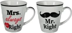 Out Of The Blue Mr. & Mrs. Right Bekers - Beker - 2 Stuks -Keuken Verkoop 1200x551 7