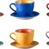 Vivi Oggi - Koffiekopjes Set Van 6 - Ø 9cm - Cappuccino - Kop En Schotel - 150 Ml - Italië -Keuken Verkoop 1200x570