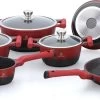 Herenthal Pannenset Inductie - Luxe 10-delige Koekenpan Inductie - Voor Alle Warmtebronnen - Pannen Met Glazen Deksels En Koudgrepen - Rood / Zwart- 6 Pannen 2 Herenthal Pannenset Inductie - Luxe 10-delige Koekenpan Inductie - Voor Alle Warmtebronnen - Pannen Met Glazen Deksels En Koudgrepen - Rood / Zwart- 6 Pannen -Keuken Verkoop 1200x580