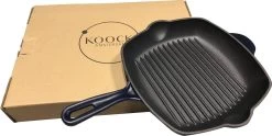 Koock Amsterdam® Grillpan - Geëmailleerd Gietijzer - Geschikt Voor Alle Warmtebronnen - Mat Blauw 9 Koock Amsterdam® Grillpan - Geëmailleerd Gietijzer - Geschikt Voor Alle Warmtebronnen - Mat Blauw -Keuken Verkoop 1200x602