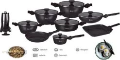 Royal Swiss® - Set Lot 33-delige - Pannenset Inductie - Steengoeden - Afneembare Handgreep - Glazen Deksel - Geschikt Voor Oven - PFAS-vrij + Keukengerei -Keuken Verkoop 1200x608 2