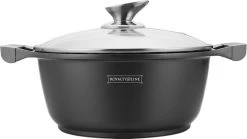 Royalty Line - Marble Soep/braadpan - Met Glazen Deksel Zwart - 20 CM. RL-BS20ML -Keuken Verkoop 1200x675 2