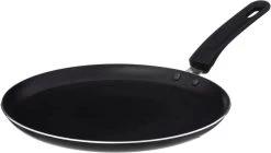 Zwarte Crêpe Pan 26 Centimeter Aluminium Inductiepan - Zwarte Pannenkoekenpan - Pan Met Steel