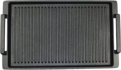 Eurolux Grillplaat Met Grepen - 41 X 24 X 2.5 Cm - Zwart - Aluminium - Geschikt Voor Alle Warmtebronnen -Keuken Verkoop 1200x689 4