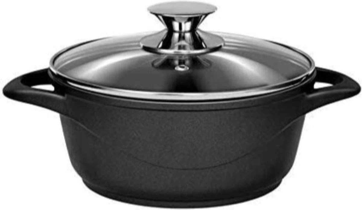 Smile - 8 Delige Pannenset - Antiaanbaklaag - Vaatwasser Bestendig - Geschikt Voor Iedere Kookplaat - MGK-18 - Zwart 5 Smile - 8 Delige Pannenset - Antiaanbaklaag - Vaatwasser Bestendig - Geschikt Voor Iedere Kookplaat - MGK-18 - Zwart - Afbeelding 3