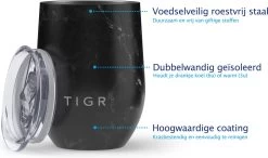 TIGR The Combo - Voordeelset Minimalist Thermosfles En Cup Warmhoudbeker - 500ml - Zwart Marmer -Keuken Verkoop 1200x710 3