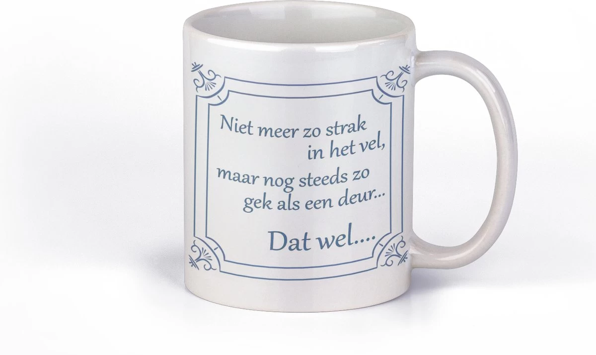 Mok Bedrukt Met Tekst | Niet Meer Zo Strak In Het Vel | Cadeaumok Voor 40 - 50 - 60 - 70 Jaar | Verjaardagsmok Abraham | Cadeau Voor Man | Kado Voor Vrouw | Sarah | Grappige Tekstmok | Hollands Tegeltje 4 Mok Bedrukt Met Tekst | Niet Meer Zo Strak In Het Vel | Cadeaumok Voor 40 - 50 - 60 - 70 Jaar | Verjaardagsmok Abraham | Cadeau Voor Man | Kado Voor Vrouw | Sarah | Grappige Tekstmok | Hollands Tegeltje - Afbeelding 2