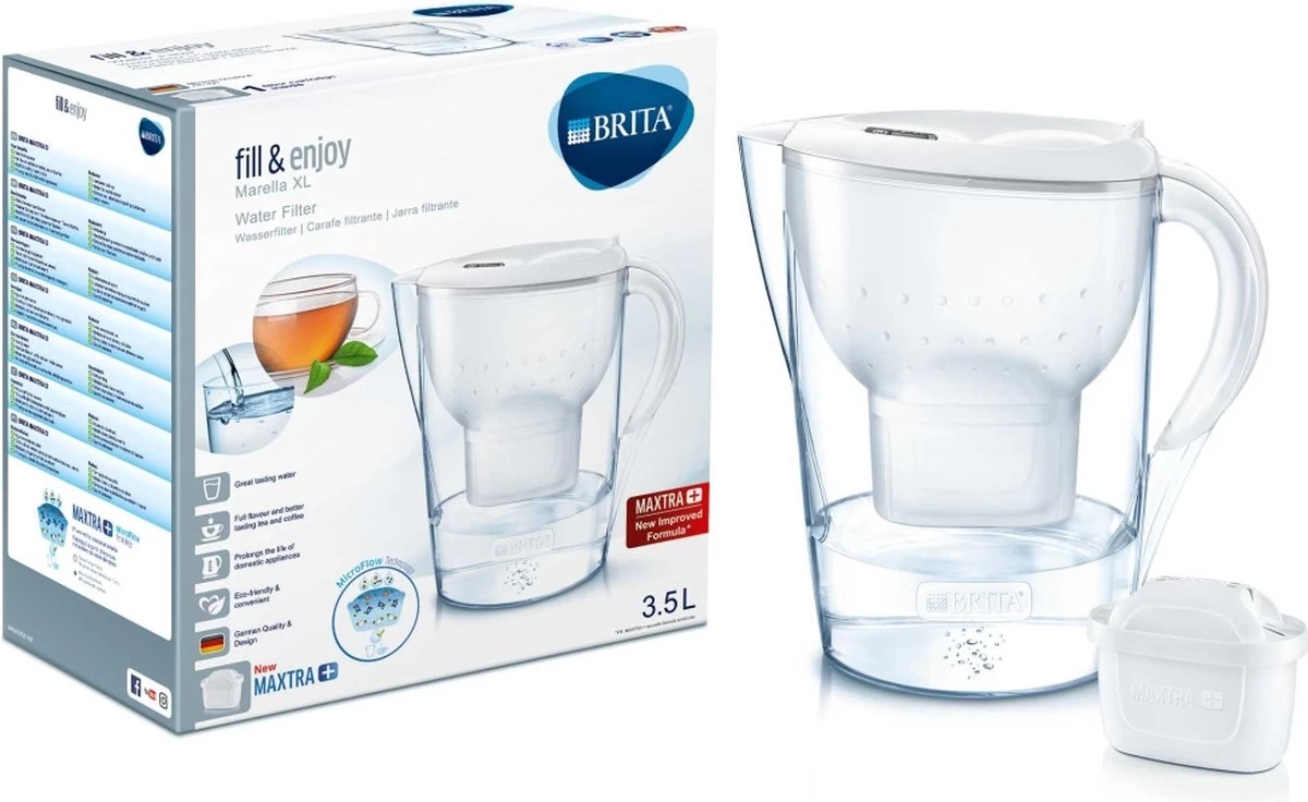 BRITA - Waterfilterkan Marella XL - Wit - 3,5L 14 BRITA - Waterfilterkan Marella XL - Wit - 3,5L - Afbeelding 12