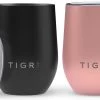 TIGR Cups - Drinkbekers - Thermosbekers - RVS - Set Van 2 - 350ml - Zwart/Rosé Goud -Keuken Verkoop 1200x745 1