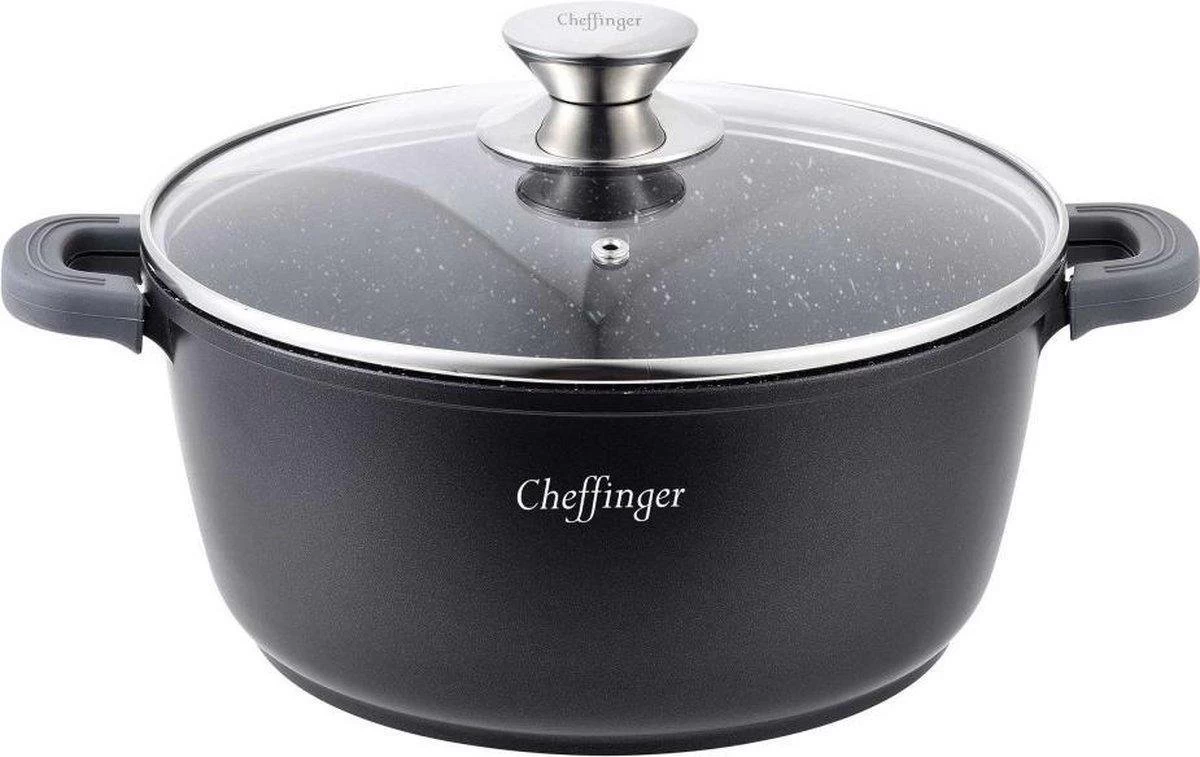 Cheffinger Cooking | Braadpan Met Deksel | 28cm | Alle Warmtebronnen |DC28 6 Cheffinger Cooking | Braadpan Met Deksel | 28cm | Alle Warmtebronnen |DC28 - Afbeelding 4