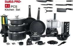 Swiss Pro+ - SWP41D22 - Pannenset 41 Delig - Foodprocessor - Messenblok 8 Delig - Kookgerei Set Met Houder 7 Delig - Starters Pakket - 2022 Serie - Limited Edition -uitzet 21 Swiss Pro+ - SWP41D22 - Pannenset 41 Delig - Foodprocessor - Messenblok 8 Delig - Kookgerei Set Met Houder 7 Delig - Starters Pakket - 2022 Serie - Limited Edition -uitzet -Keuken Verkoop 1200x765 1