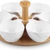 Hapjes Tapas Draaiplateau Hout Met Wit Melamine Schaaltjes - Serveerplank Borrelplank 1 Hapjes Tapas Draaiplateau Hout Met Wit Melamine Schaaltjes - Serveerplank Borrelplank -Keuken Verkoop 1200x766 5