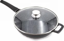 Cheffinger Wokpan Met Deksel - 32cm - Zwart - Pan - Keukenaccessoires 14 Cheffinger Wokpan Met Deksel - 32cm - Zwart - Pan - Keukenaccessoires -Keuken Verkoop 1200x767