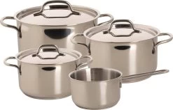 Sola Pannenset Mirage - 4 Delig - Ø 16,16,18,20 Cm - Zilver - RVS - Sandwichbodem -Keuken Verkoop 1200x770