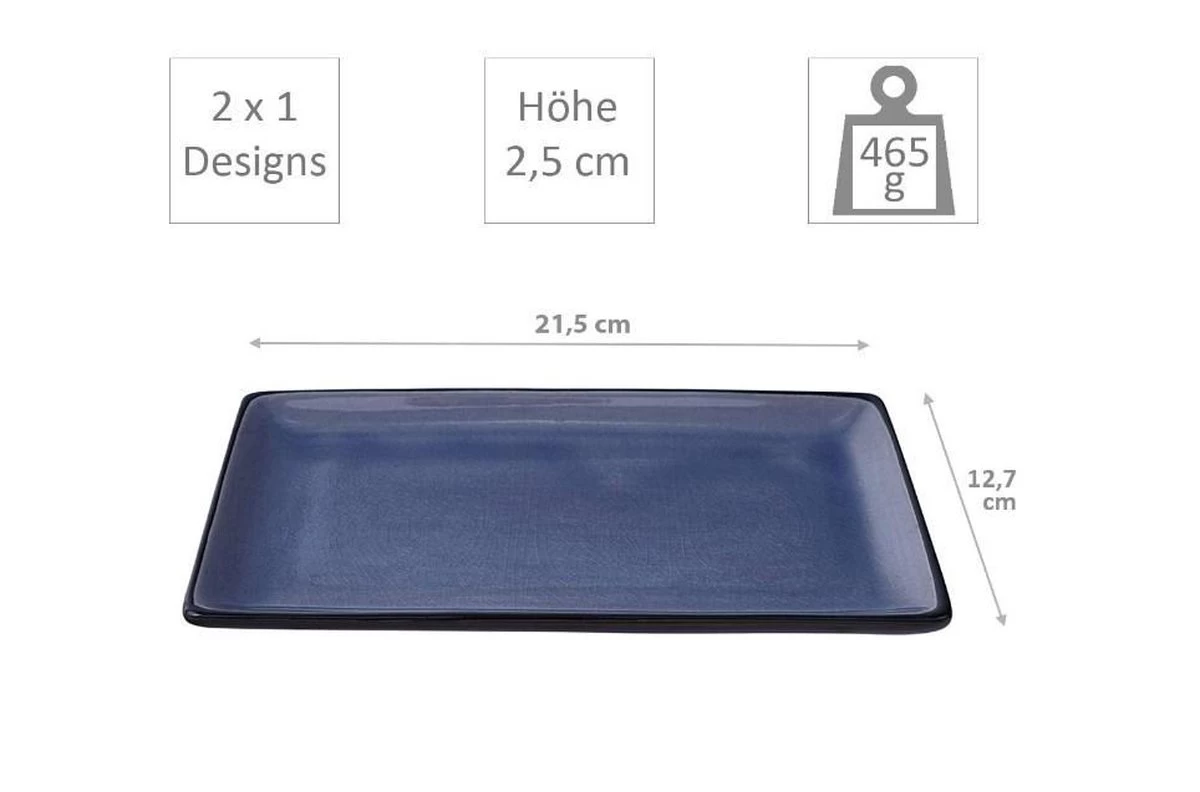 Tokyo Design Studio Glassy Blue Sushi Servies - 8 Delig - 2 Persoons 7 Tokyo Design Studio Glassy Blue Sushi Servies - 8 Delig - 2 Persoons - Afbeelding 5