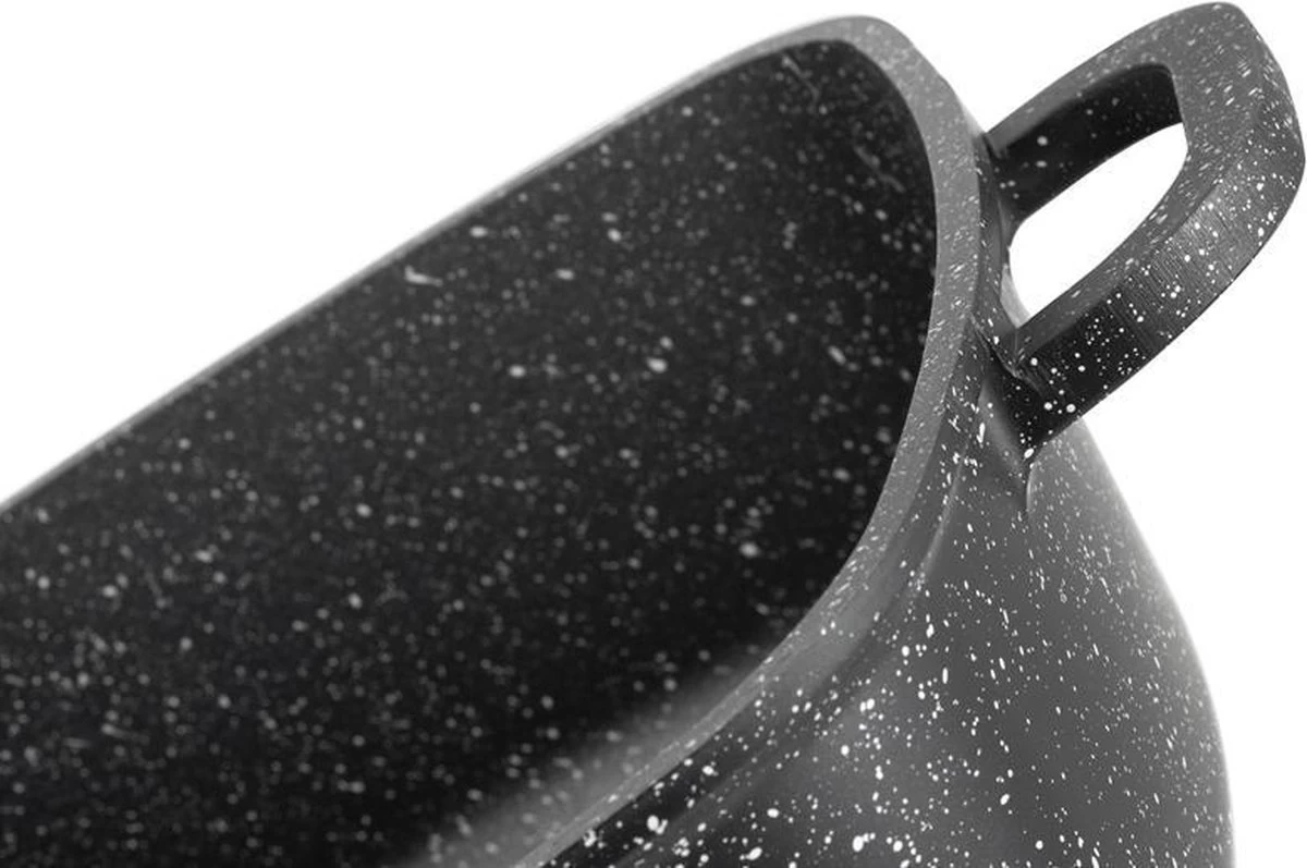 Edënbërg Stonetec Line - 8-delige Luxe Pannenset Van Gesmeed Aluminium - Zwart 7 Edënbërg Stonetec Line - 8-delige Luxe Pannenset Van Gesmeed Aluminium - Zwart - Afbeelding 5