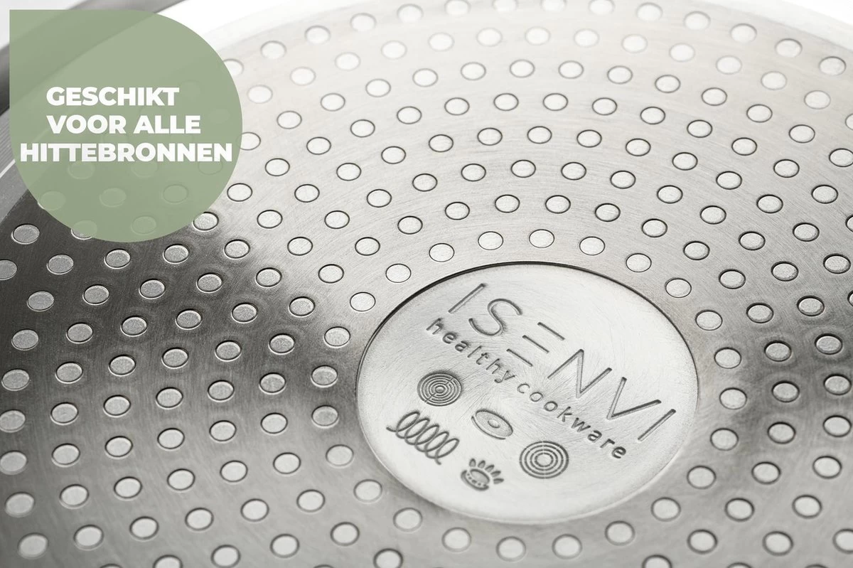 ISENVI Avon Combideal - Keramische Koekenpannen - Ergo Grepen 8 ISENVI Avon Combideal - Keramische Koekenpannen - Ergo Grepen - Afbeelding 6