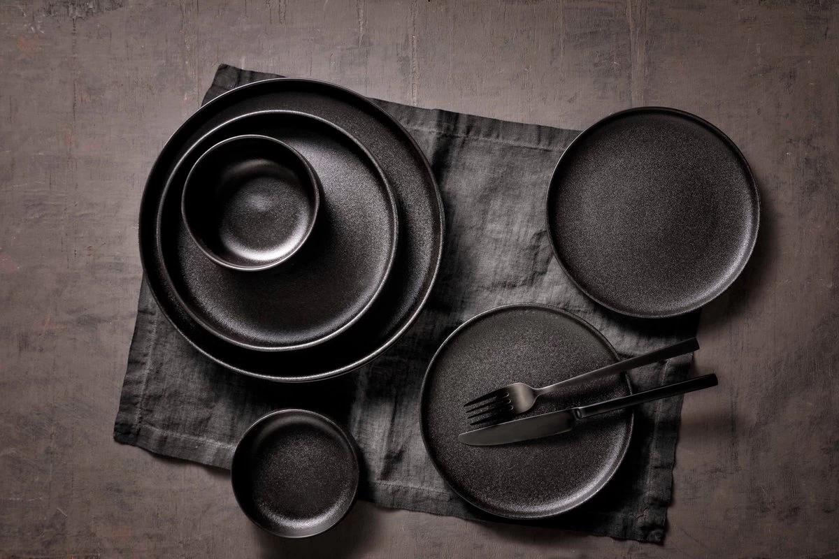 Maastricht Porselein Serviesset Universe Porselein 6-persoons 24-delig Zwart 13 Maastricht Porselein Serviesset Universe Porselein 6-persoons 24-delig Zwart - Afbeelding 11