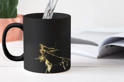 Magische Mok - Foto Op Warmte Mokken - Koffiemok - Marmer - Zwart - Goud - Luxe - Magic Mok - Beker - 350 ML - Theemok -Keuken Verkoop 1200x800 243