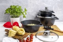 Smile - 8 Delige Pannenset - Antiaanbaklaag - Vaatwasser Bestendig - Geschikt Voor Iedere Kookplaat - MGK-18 - Zwart 16 Smile - 8 Delige Pannenset - Antiaanbaklaag - Vaatwasser Bestendig - Geschikt Voor Iedere Kookplaat - MGK-18 - Zwart -Keuken Verkoop 1200x800 83