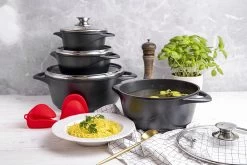 Smile - 8 Delige Pannenset - Antiaanbaklaag - Vaatwasser Bestendig - Geschikt Voor Iedere Kookplaat - MGK-18 - Zwart 17 Smile - 8 Delige Pannenset - Antiaanbaklaag - Vaatwasser Bestendig - Geschikt Voor Iedere Kookplaat - MGK-18 - Zwart -Keuken Verkoop 1200x800 84