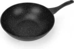 Royal Swiss WK30 - Wokpan - Ø 30 Cm - Marmeren Coating - Inductie - Met Glazen Deksel - PFAS-vrijs - Zwart -Keuken Verkoop 1200x801 1