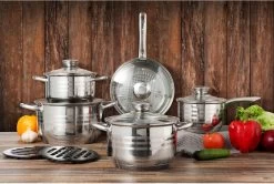 Swiss - Pannenset Inductie 12-delig - Glazen Deksel - RVS Pan / Steelpan / Koekenpan - PFAS-vrij -Keuken Verkoop 1200x805 2