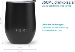 TIGR Cups - Drinkbekers - Thermosbekers - RVS - Set Van 2 - 350ml - Zwart/Rosé Goud -Keuken Verkoop 1200x834 2