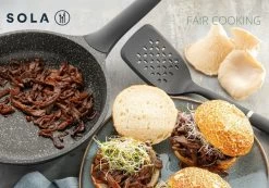 Sola Koekenpan Fair Cooking - Ø 28 Cm - Zwart/wit - Aluminium - Antiaanbaklaag -Keuken Verkoop 1200x842 1