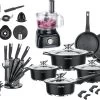 Swiss Pro+ - SWP41D22 - Pannenset 41 Delig - Foodprocessor - Messenblok 8 Delig - Kookgerei Set Met Houder 7 Delig - Starters Pakket - 2022 Serie - Limited Edition -uitzet 2 Swiss Pro+ - SWP41D22 - Pannenset 41 Delig - Foodprocessor - Messenblok 8 Delig - Kookgerei Set Met Houder 7 Delig - Starters Pakket - 2022 Serie - Limited Edition -uitzet -Keuken Verkoop 1200x842 2