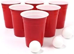 Merkloos Beerpong - 50 Stuk(s) - Red Cups Inc. 3 Ballen - Beerpong Drankspel - Plastic Bekers - Beer Pong -Keuken Verkoop 1200x870 5