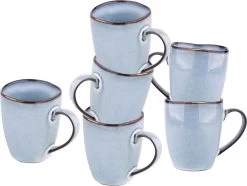 Koffiekopjes - Cappuccino Kop - Theemok - Koffiebeker - Blauw - 320ml - Set Van 6 -Keuken Verkoop 1200x904 5