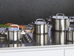 Sola Pannenset Juvia - 4 Delig - Ø 16,16,18,20 Cm - Zilver - RVS - Sandwichbodem -Keuken Verkoop 1200x905 2