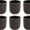 Orange85 Koffiekopjes - Espresso Kopjes - Set Van 6 - 100 Ml - Zwart