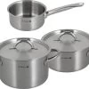 DeBuyer Prim Appety Pannenset- Roestvrijstaal - 3 Delig