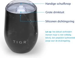 TIGR The Combo - Voordeelset Minimalist Thermosfles En Cup Warmhoudbeker - 500ml - Zwart Marmer -Keuken Verkoop 1200x929 1