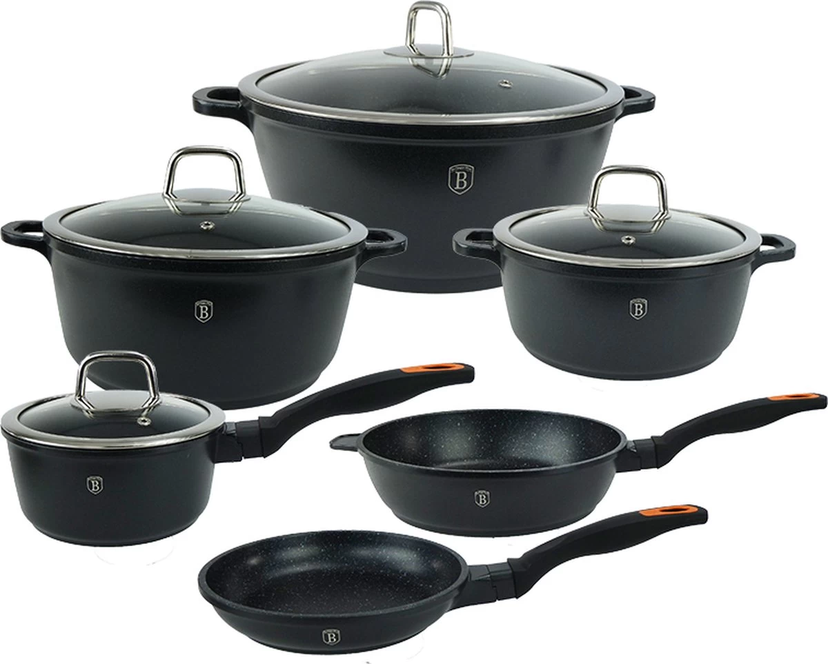 BerlingerHaus Luxe Set Van 6 Pannen Met 4 Deksels - Pannenset Inductie 3 BerlingerHaus Luxe Set Van 6 Pannen Met 4 Deksels - Pannenset Inductie