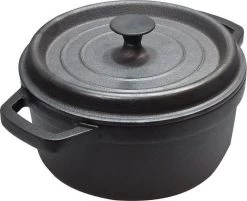 Cast Iron - Braadpan - Gietijzer - Met Deksel - Ø20x9cm - Zwart -Keuken Verkoop 1200x976 6