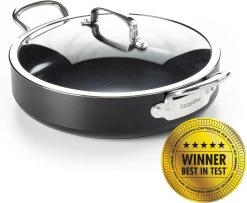 GreenPan Barcelona Infinity Pro Hapjespan Met Deksel 30cm - Zwart - Inductie - PFAS-vrij -Keuken Verkoop 1200x987 1