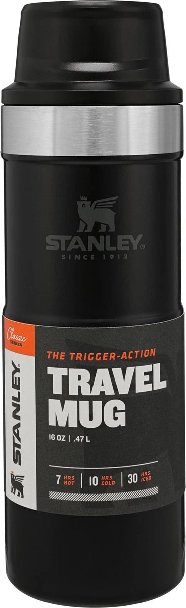 Stanley Trigger-Action Travel Mug 0.47L - Thermosfles - Matt Black 3 Stanley Trigger-Action Travel Mug 0.47L - Thermosfles - Matt Black
