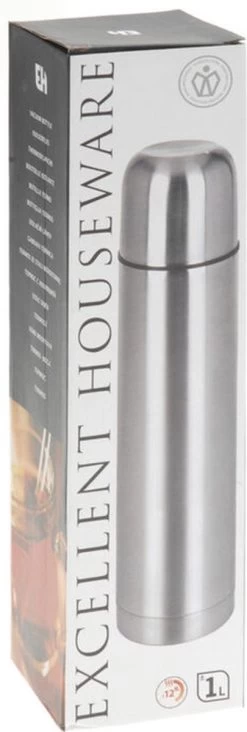 Excellent Houseware KOOPMAN Thermoskan Bullet 1 Liter RVS -Keuken Verkoop 405x1200