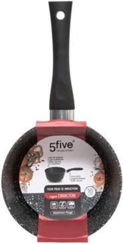 5Five - Steelpan/sauspan - Alle Kookplaten Geschikt - Zwart - D16 Cm -Keuken Verkoop 604x1200