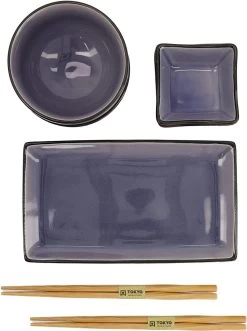 Tokyo Design Studio Glassy Blue Sushi Servies - 8 Delig - 2 Persoons 11 Tokyo Design Studio Glassy Blue Sushi Servies - 8 Delig - 2 Persoons -Keuken Verkoop 895x1200