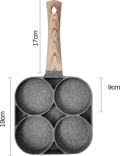Anti-aanbak Pancake Pan | American Pancake Pan | Omelet Pan | Geschikt Voor Inductie & Alle Warmtebronnen | Eierpan | Omeletmaker | Pancake Maker | Mini Pannenkoekenpan -Keuken Verkoop 927x1200