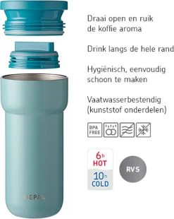 Mepal Isoleerbeker Ellipse 475 Ml – Houdt Je Drankje 6 Uur Warm En 10 Uur Koud – Nordic Denim – Koffiebeker To Go – Lekdicht – Thermosbeker -Keuken Verkoop 955x1200 1