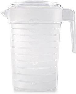 Merkloos Pakket Van 4x Stuks Kunststof Schenkkannen/waterkannen Van 2 Liter - 2000 Ml - Feest/partij/zomer -Keuken Verkoop 969x1200 1