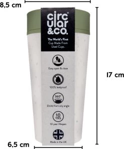 Circular&Co. Herbruikbare To Go Koffiebeker (rCUP) Crème/groen 12oz/340ml 21 Circular&Co. Herbruikbare To Go Koffiebeker (rCUP) Crème/groen 12oz/340ml -Keuken Verkoop 999x1200